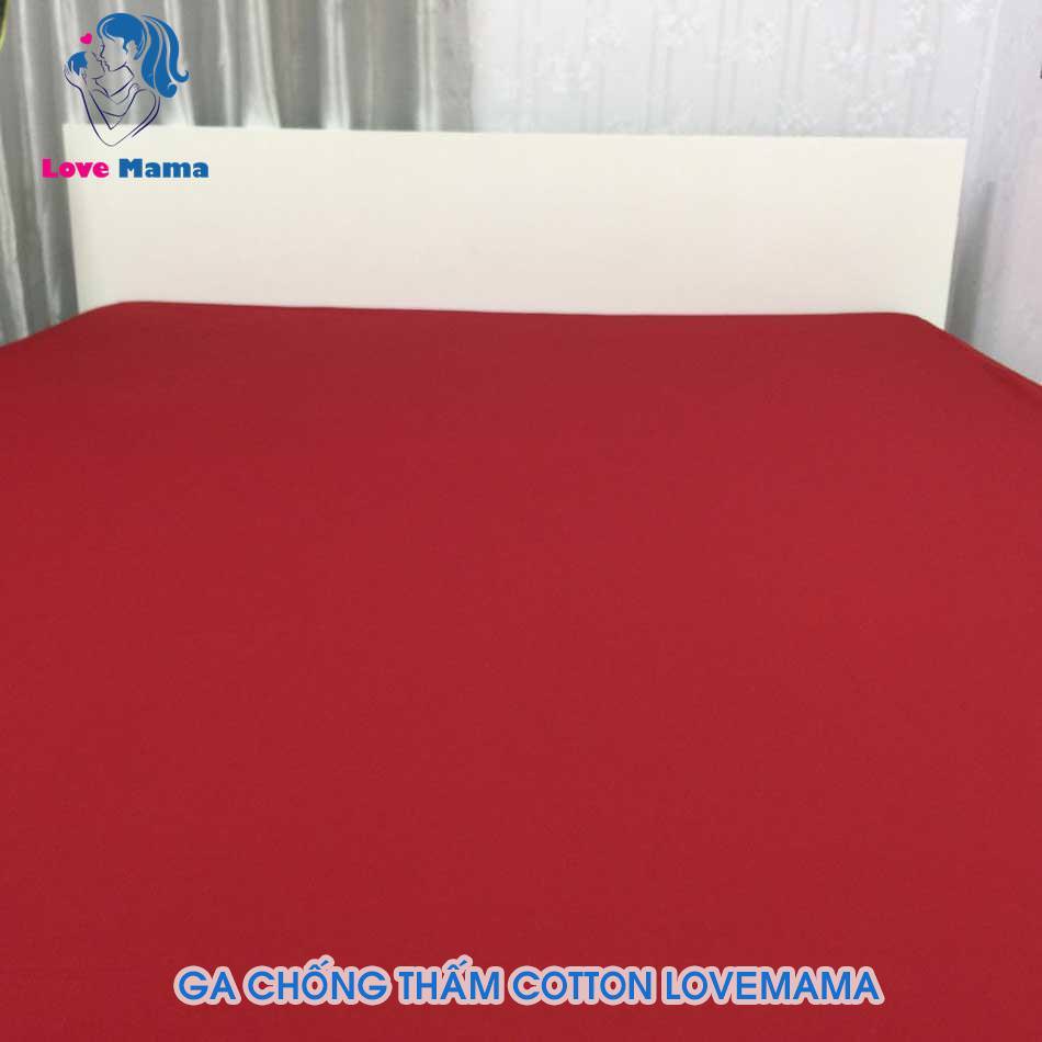 Ga chống thấm trơn màu đỏ vải Cotton phủ Nano chống thấm nước